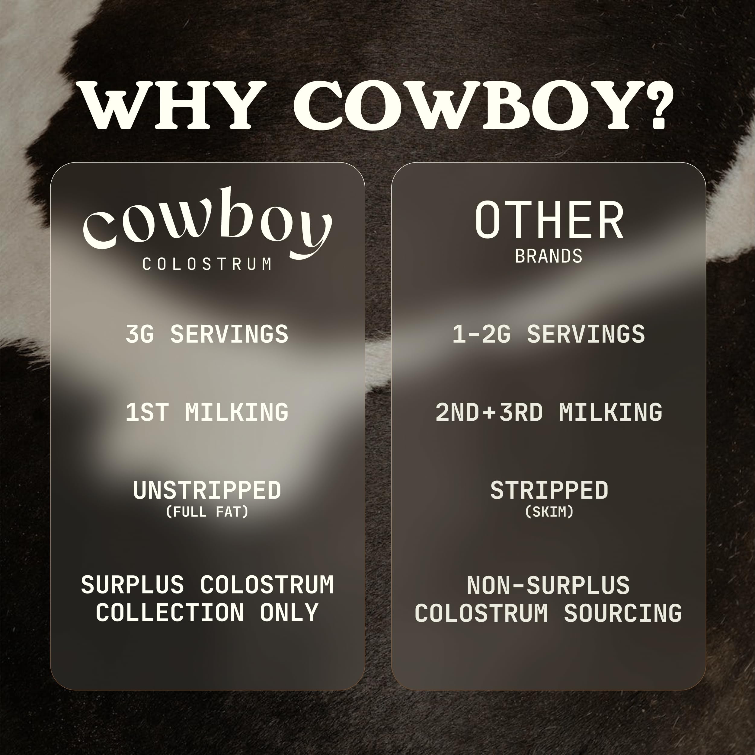 Vanilla Cowboy Colostrum Powder tub with lid