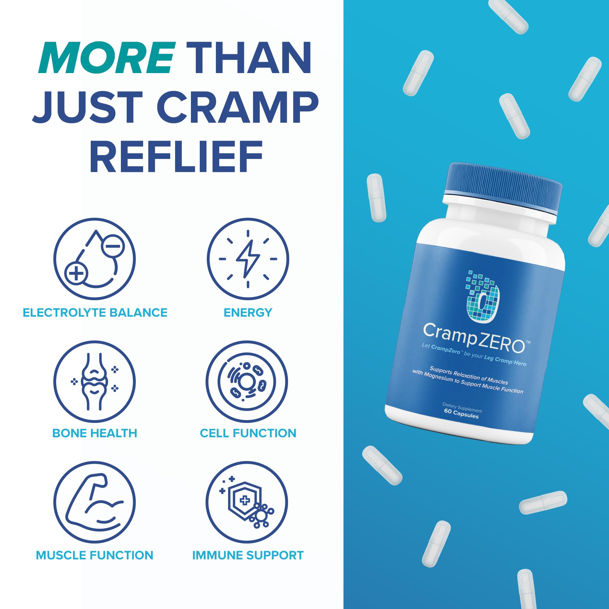 CrampZero supports muscle relaxation