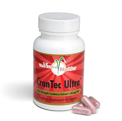 Bottle of The Natural Bladder Cran Tec Ultra 60 Capsule Cranberry supplement for urinary tract health