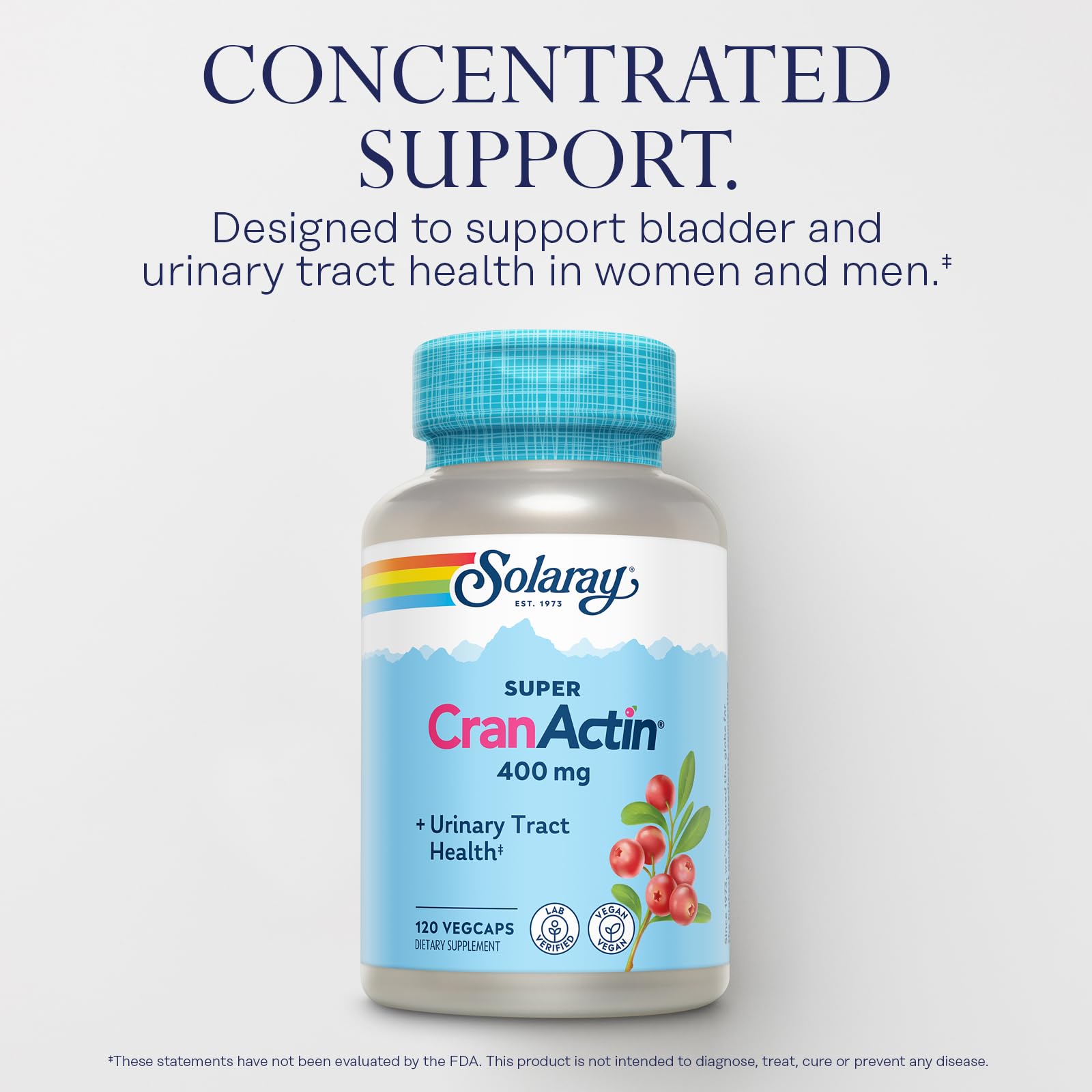 CranActin herbal blend ingredients (uva ursi, goldenseal, cornsilk, blueberry)