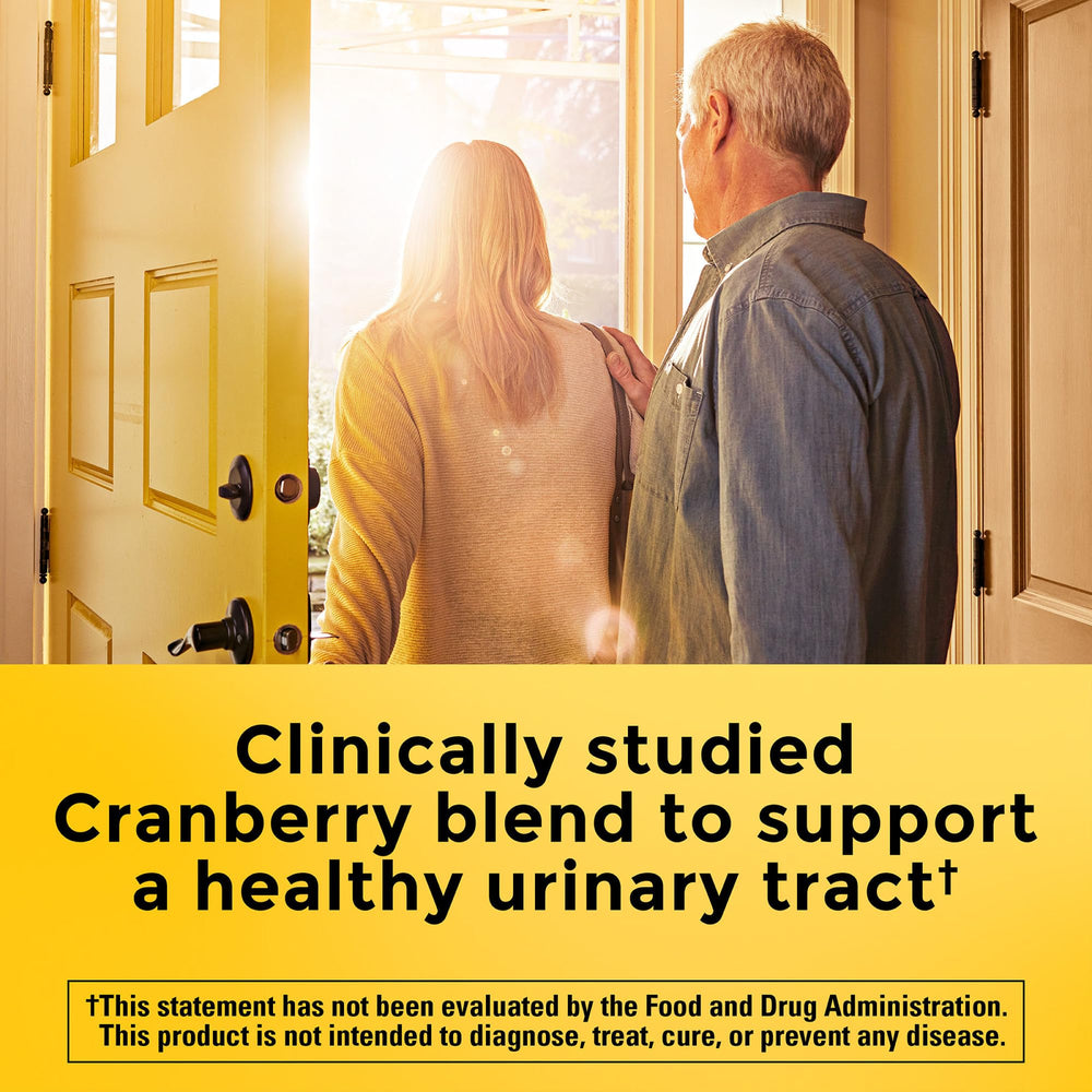 Cranberry capsules 500mg with Vitamin C bottle label