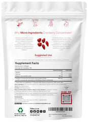 Cranberry concentrate softgels showing 40,000 mg equivalent