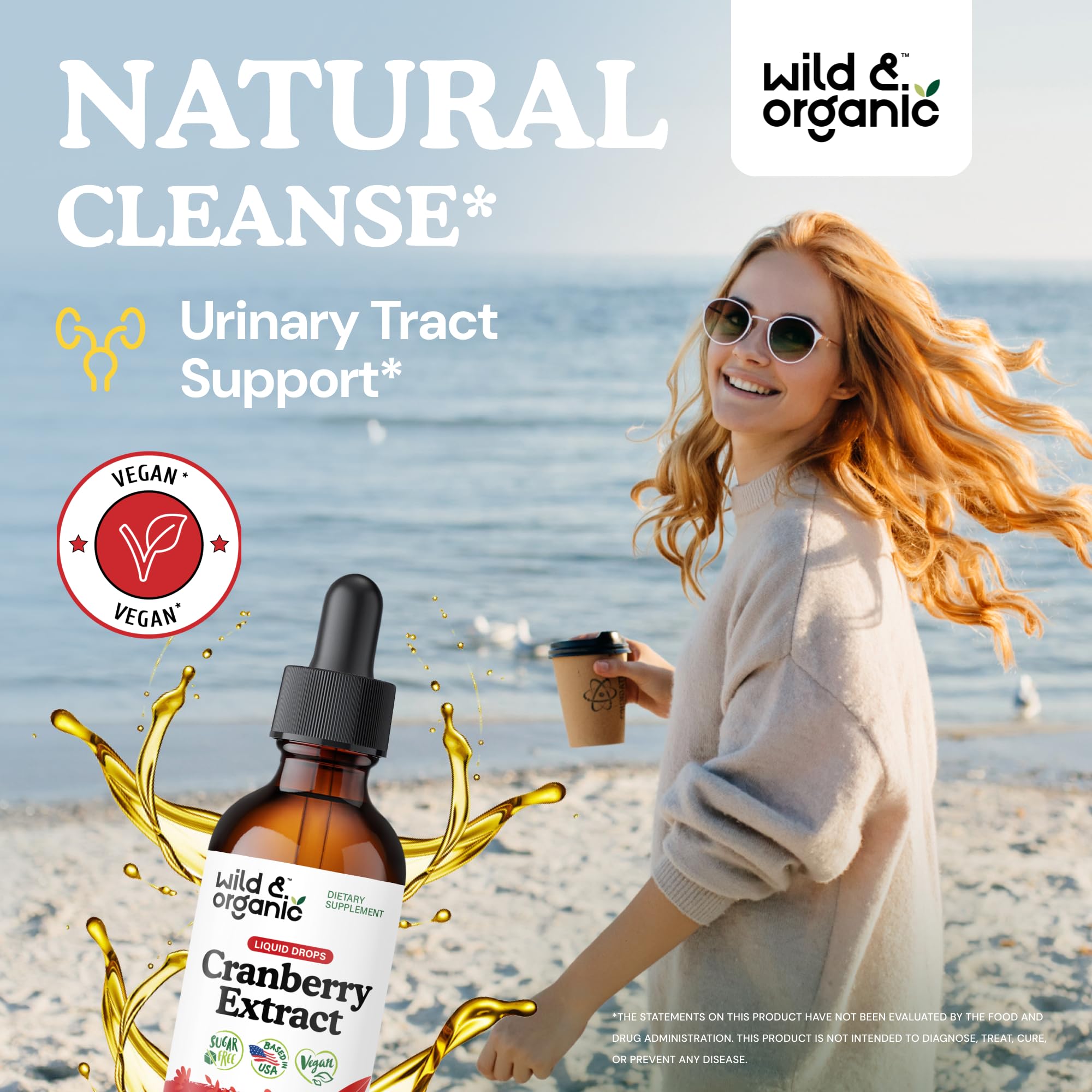 Cranberry extract liquid drops with 12,500 mg per serving