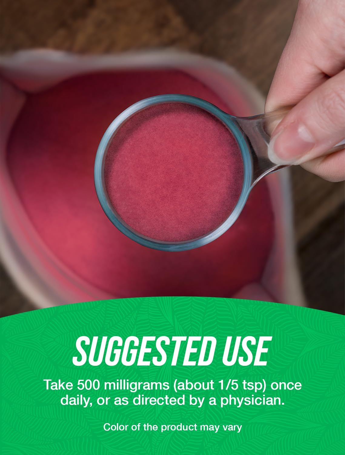 Vegan and gluten-free Cranberry Extract Powder label