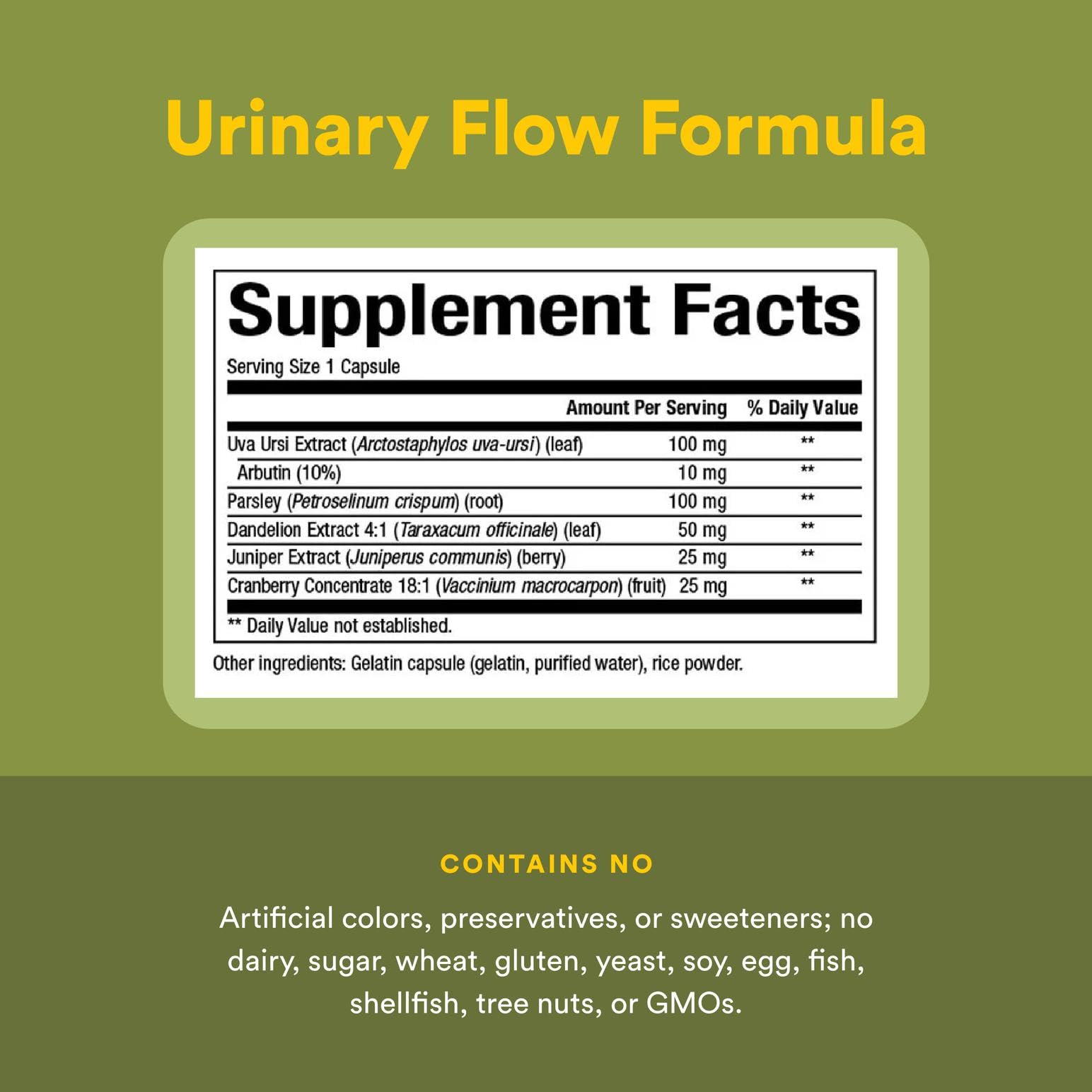 Cranberry extract used in Urinary Flow