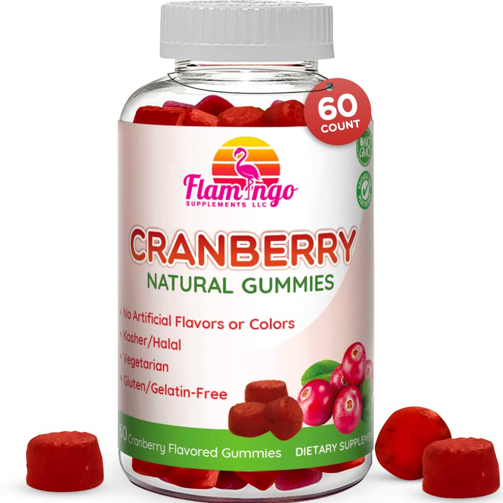 Cranberry Gummies 1000 mg bottle on white background