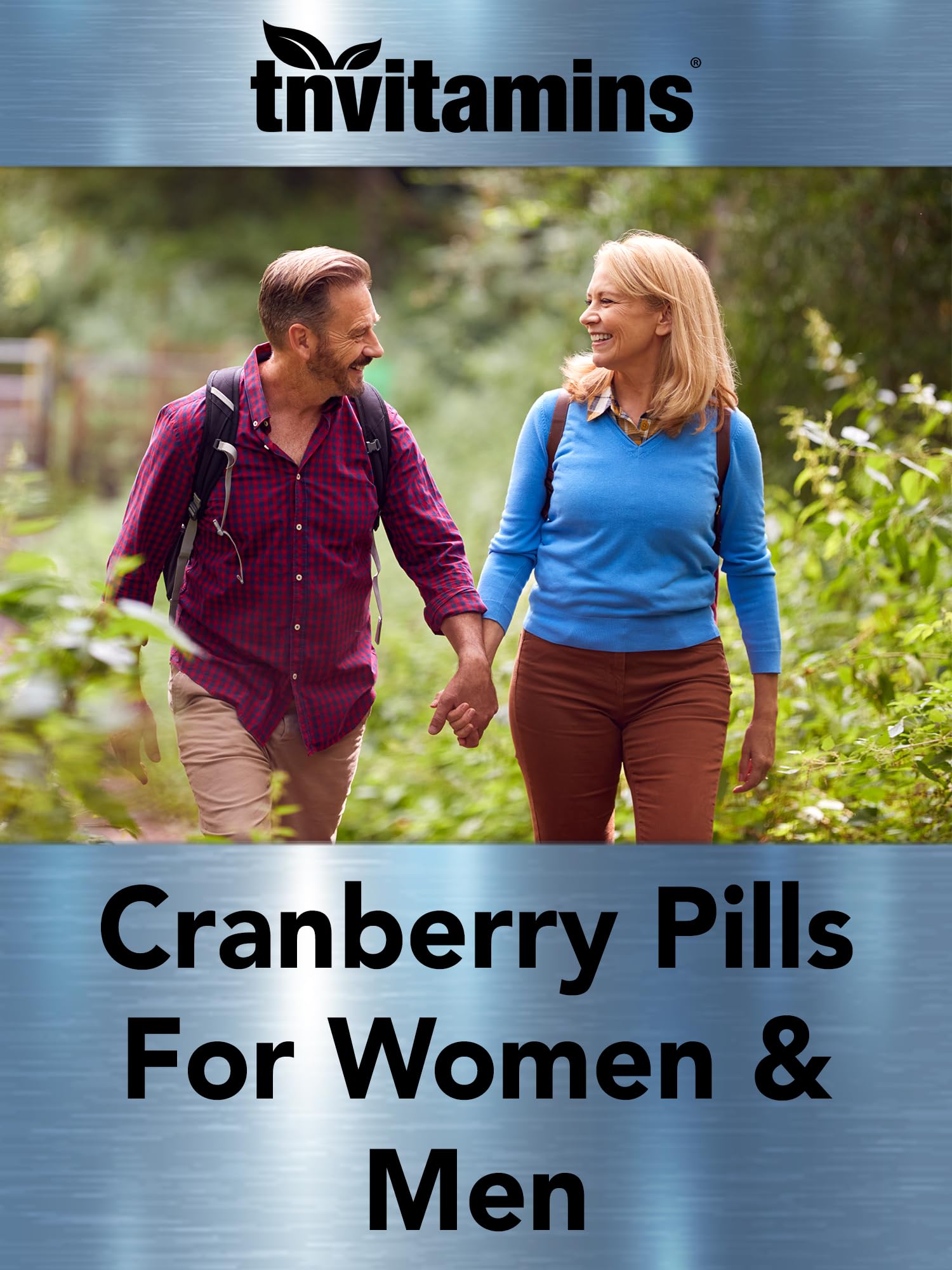 Cranberry pills promoting women's health.