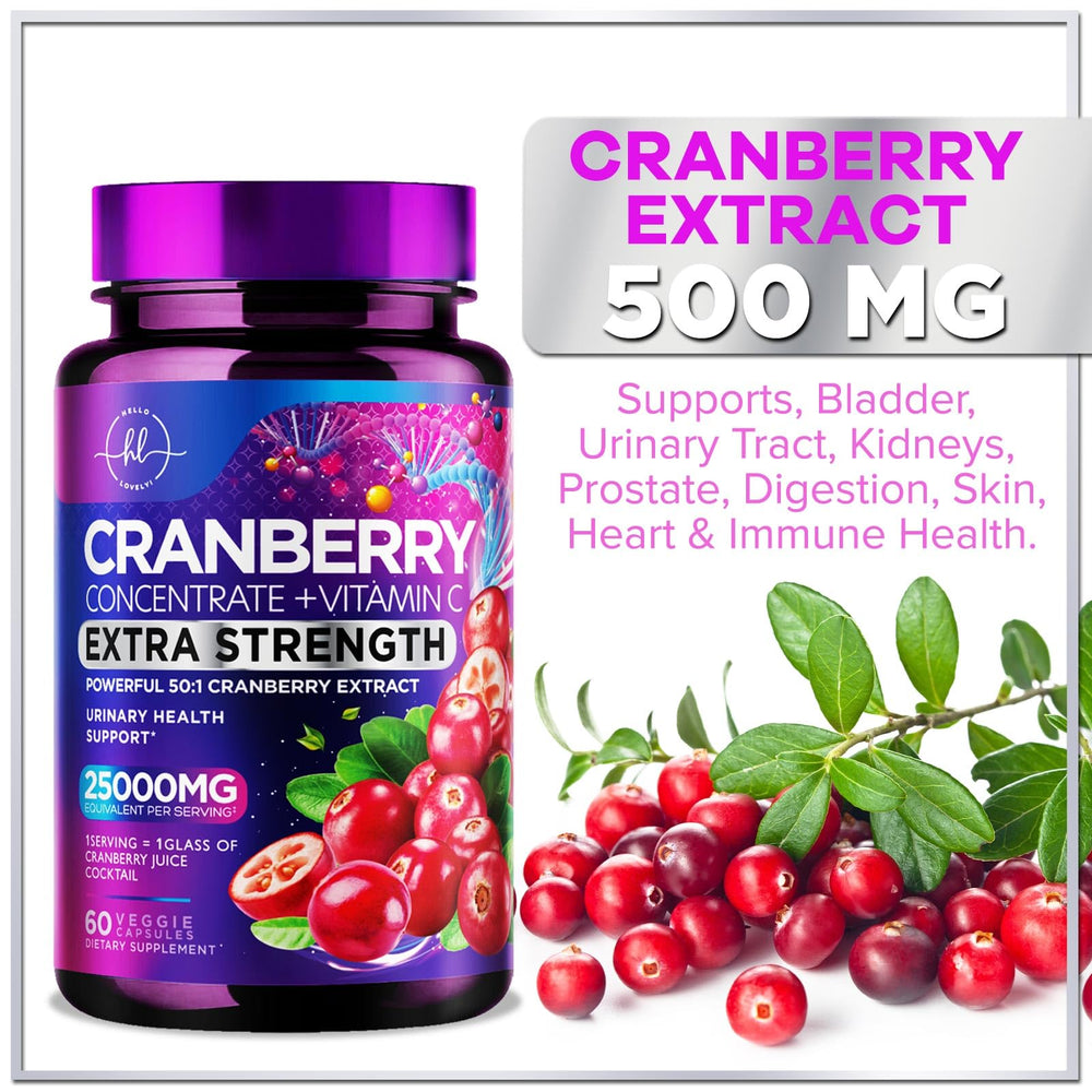 Hello Lovely! cranberry supplement packaging