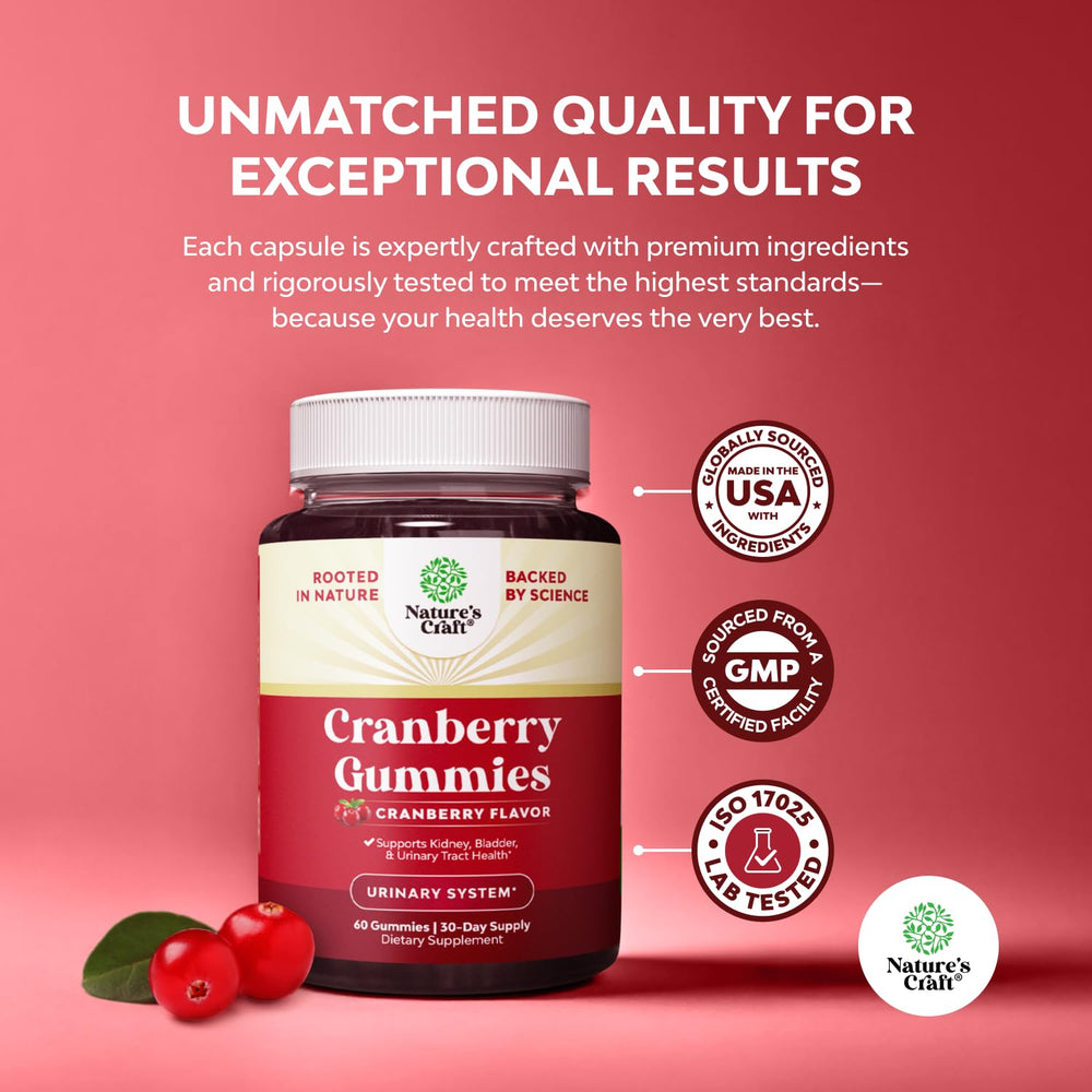 Adults taking cranberry gummies for urinary tract support