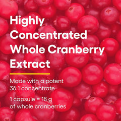 Close-up of CranRich 90 capsules bottle