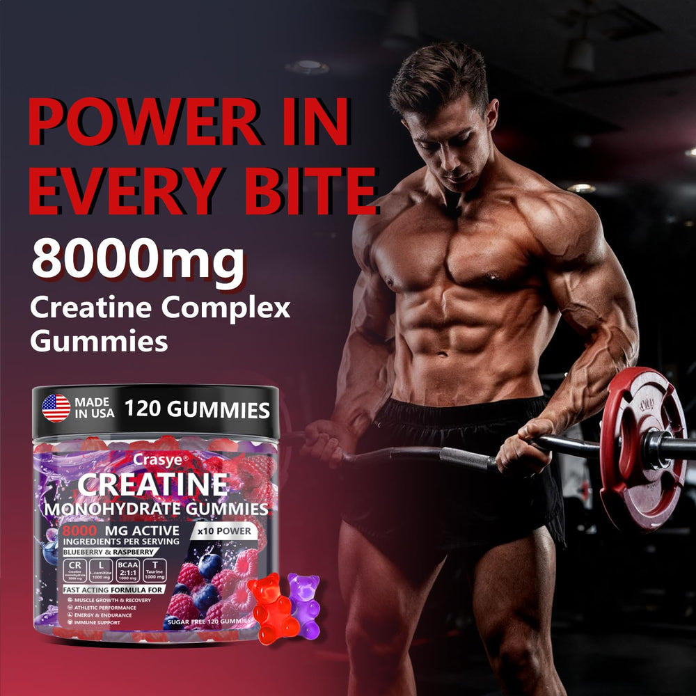 Ingredients list for Crasye Creatine Gummies Complex 8000mg