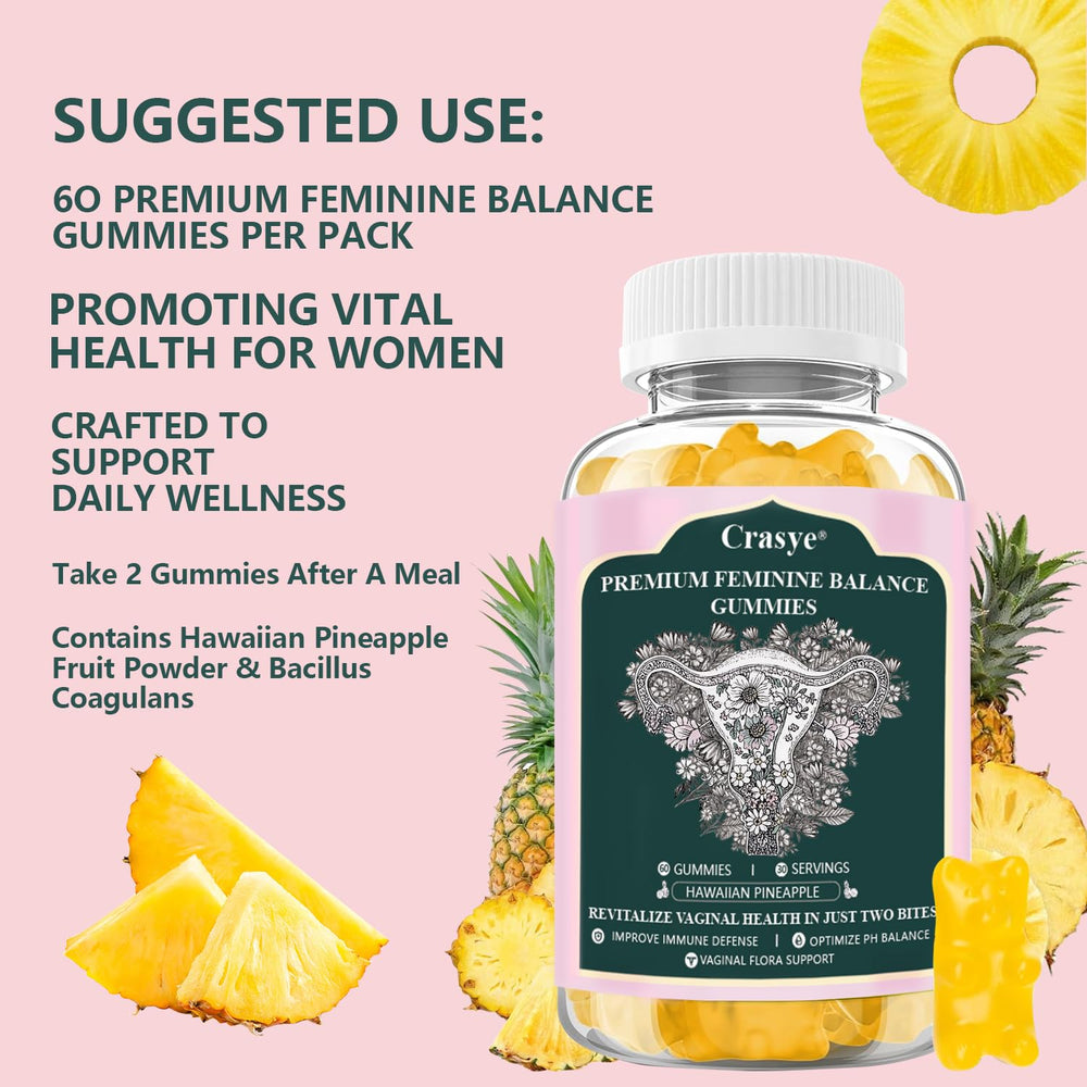 60-count Crasye Feminine Balance Gummies package
