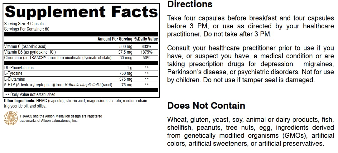 Crave Control 240 capsules bottle label