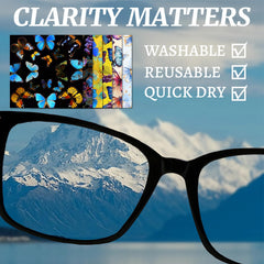CREATCABIN 6-pack butterfly-design microfiber glasses cleaning cloths - 6.1x6.1 inches, image 4