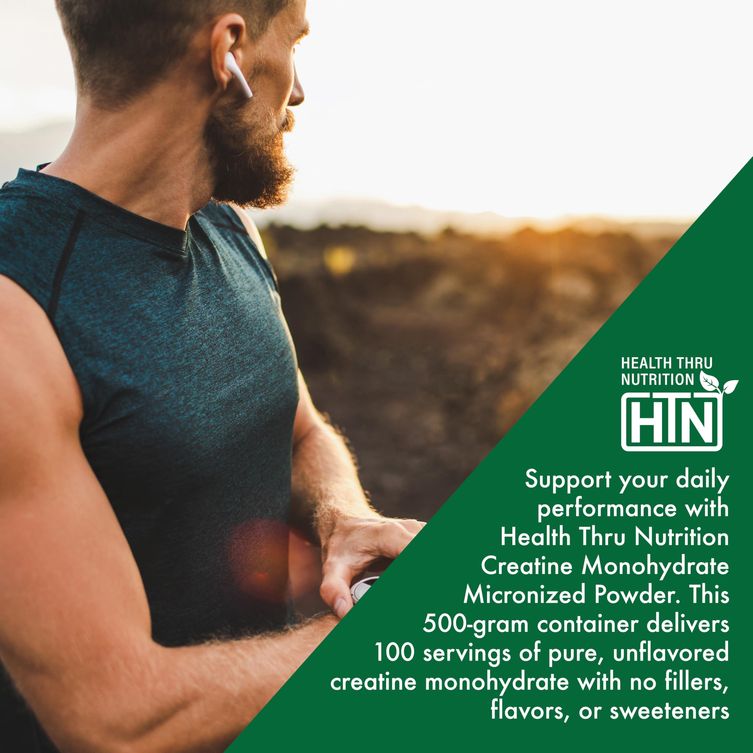 500g value size provides 100 servings of creatine monohydrate