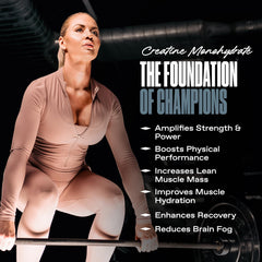 Graphic illustrating creatine supports muscle growth