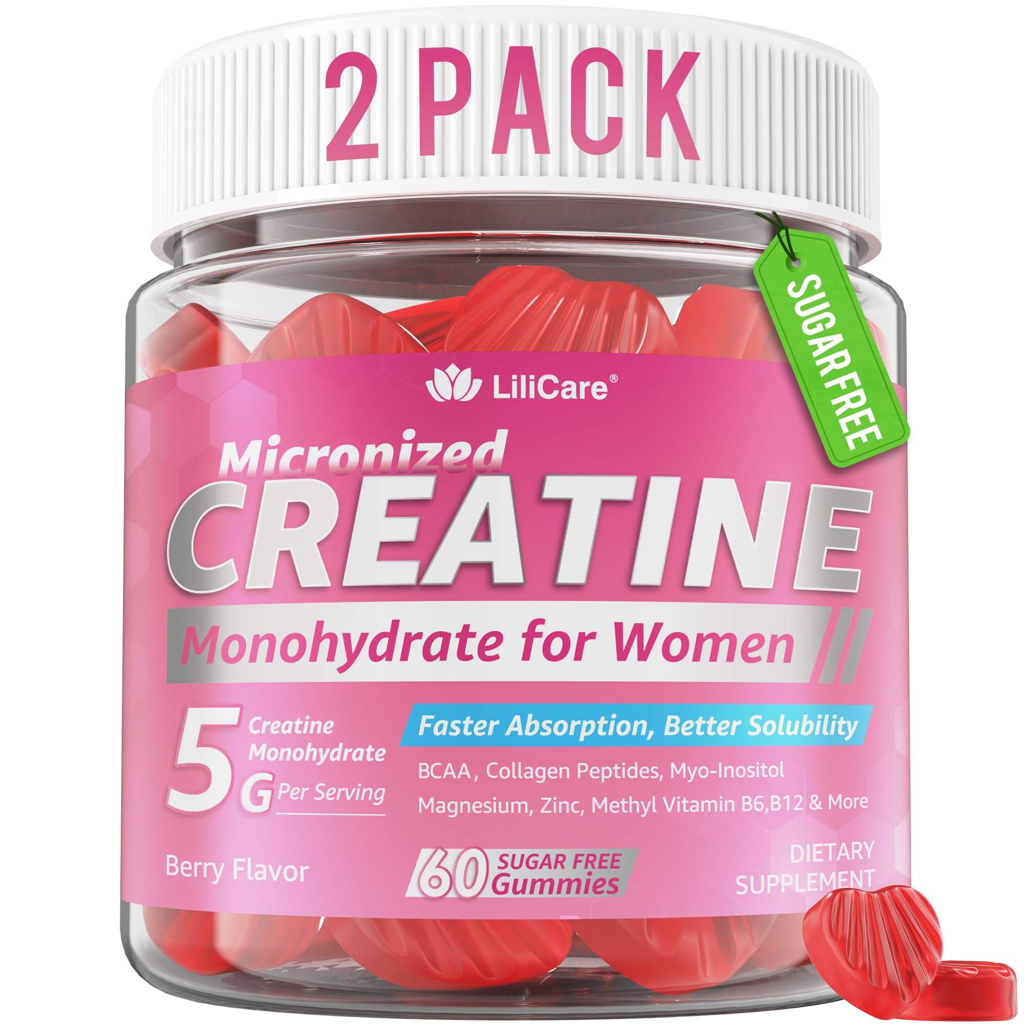 Pack shot of Creatine for Women Gummies bottle