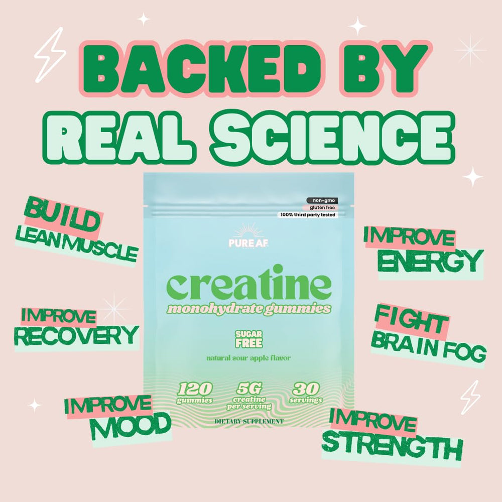 Creatine Gummies bottle with packaging and label