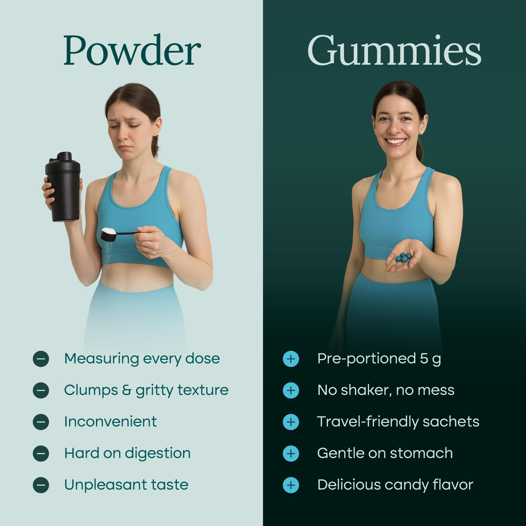 Vegan, gluten-free, and sugar-free creatine gummies label