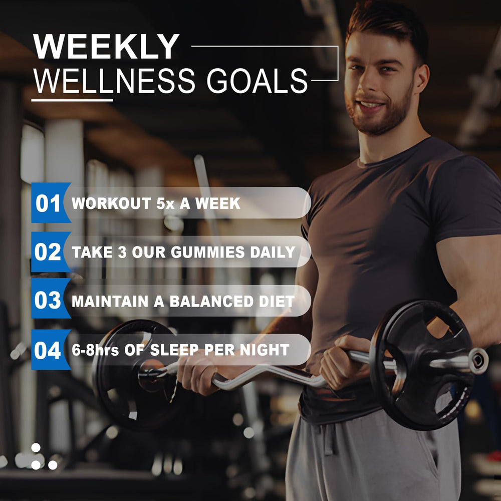 Creatine gummies bottle beside workout gear