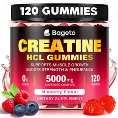 Bottle of Creatine HCL Gummies with 120-count label