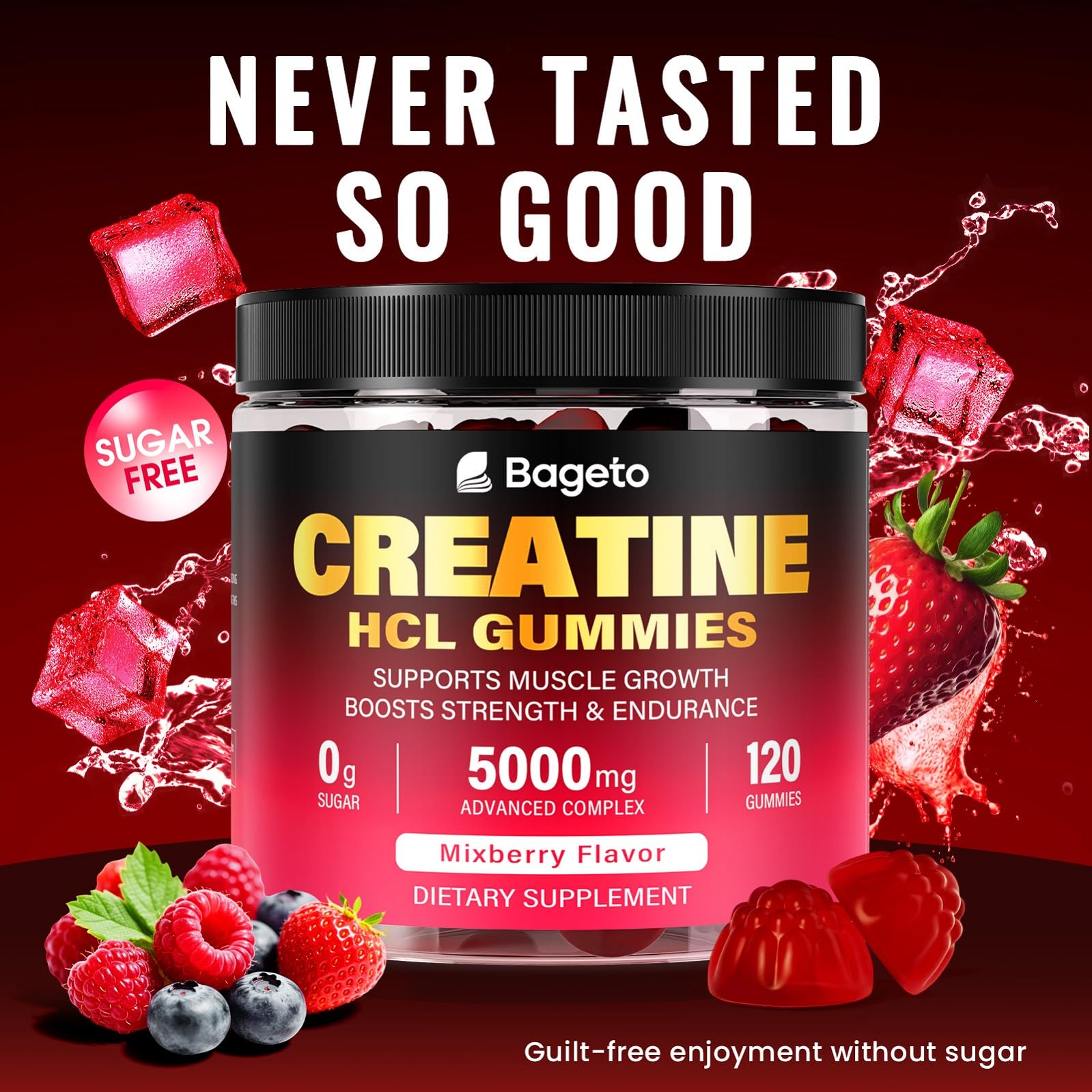 Sugar-free vegan Creatine HCL Gummies