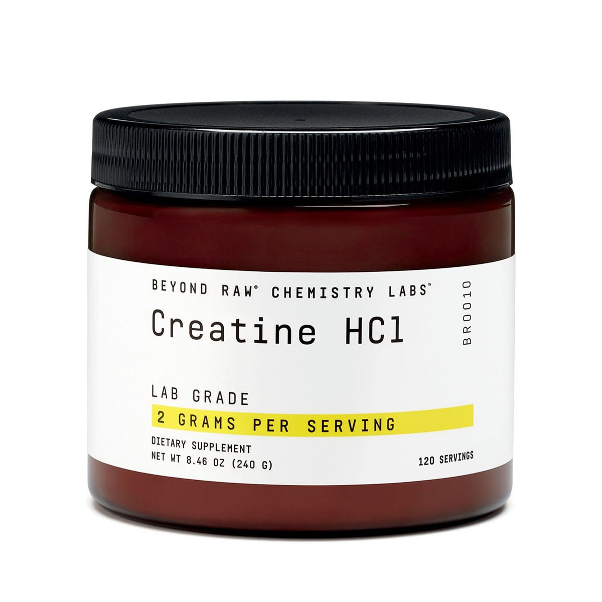 BEYOND RAW Creatine HCl powder container with scoop