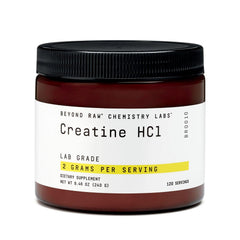 BEYOND RAW Creatine HCl powder container with scoop