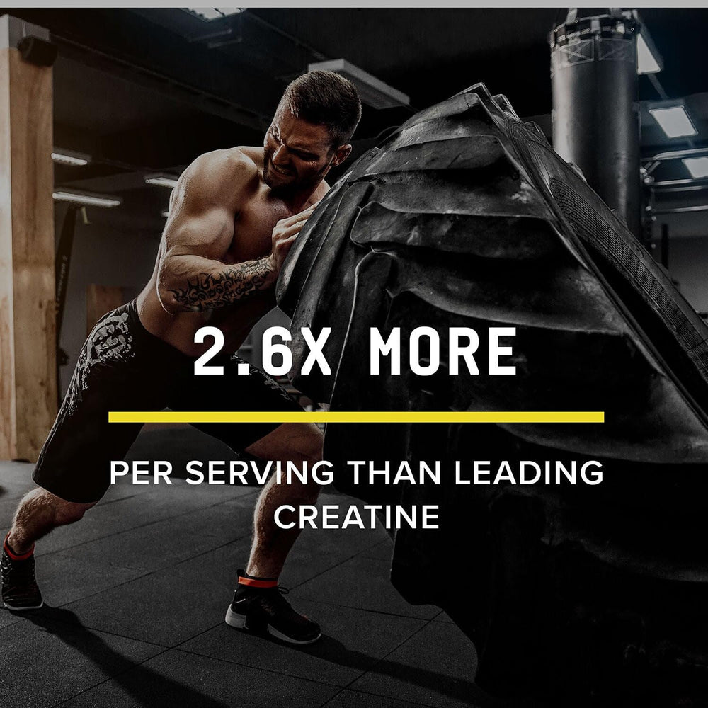 Close-up of ultra-concentrated Creatine HCl powder texture