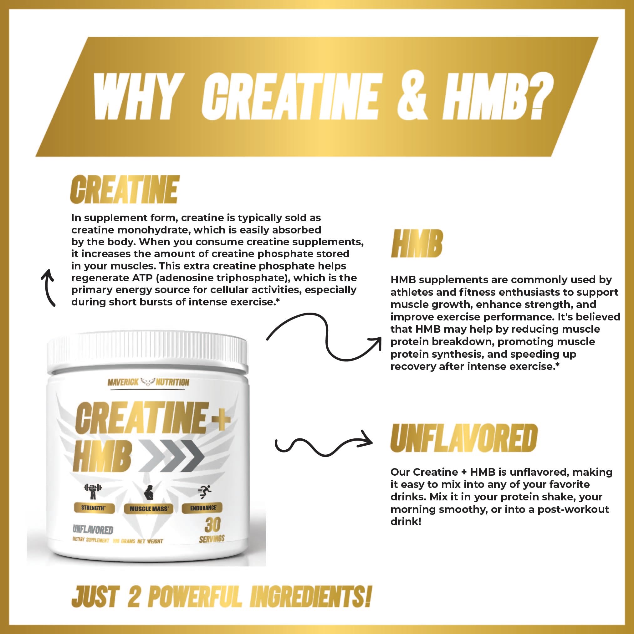 Strength and power boost from Creatine HMB supplement