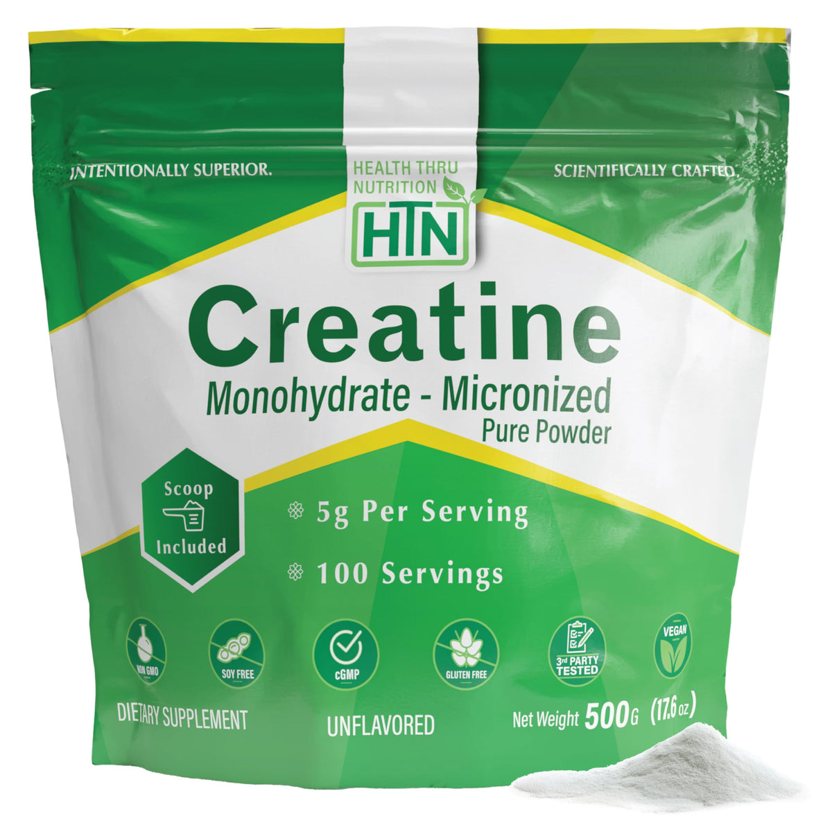 Creatine Monohydrate Micronized powder 500g, unflavored