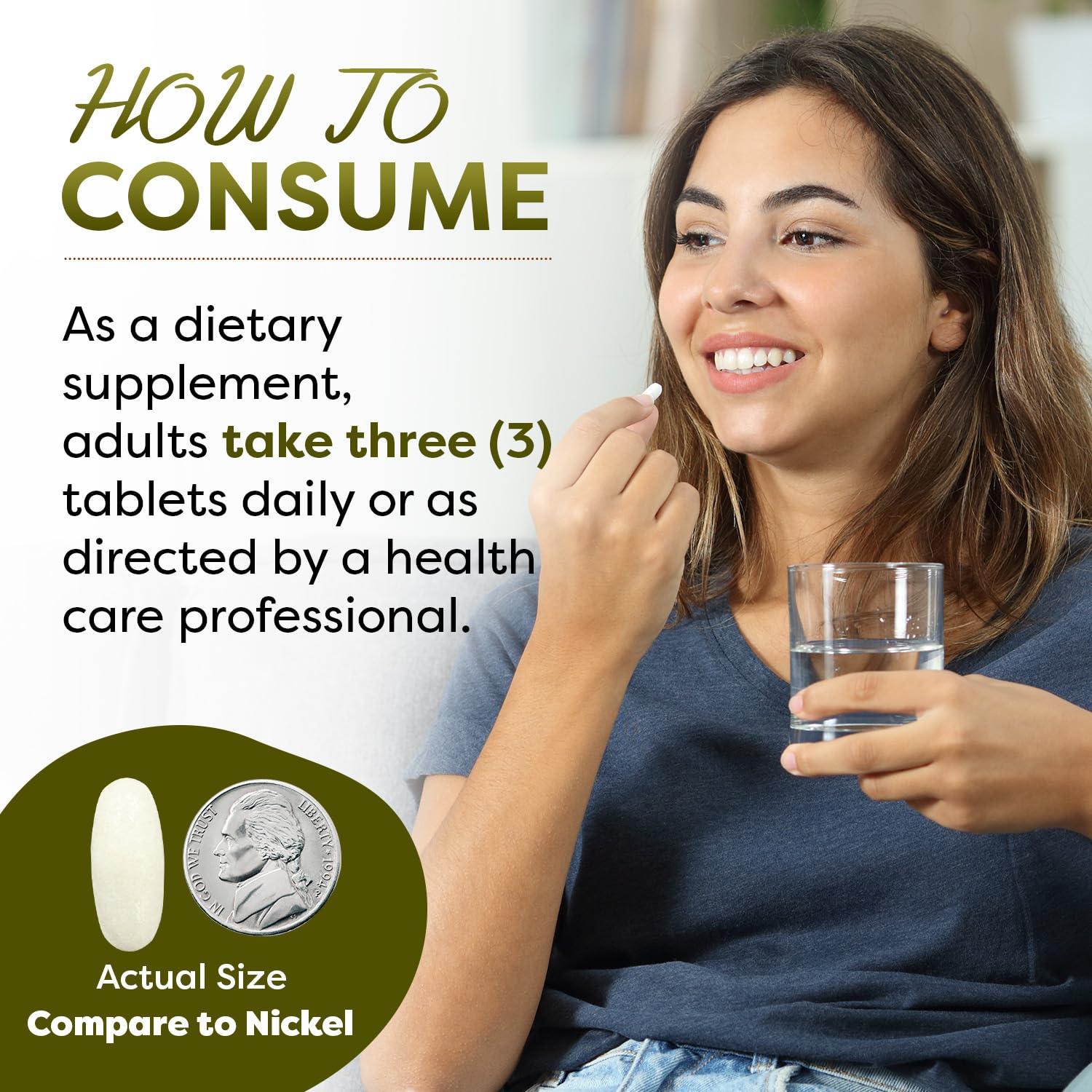 One Creatine Monohydrate tablet showing 1000 mg