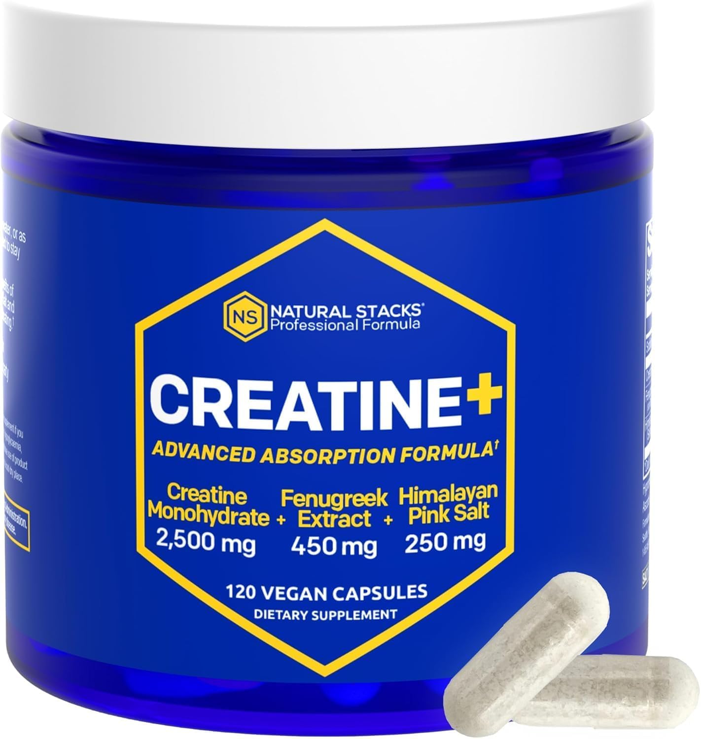 Creatine monohydrate 2500mg capsules bottle (120 capsules)