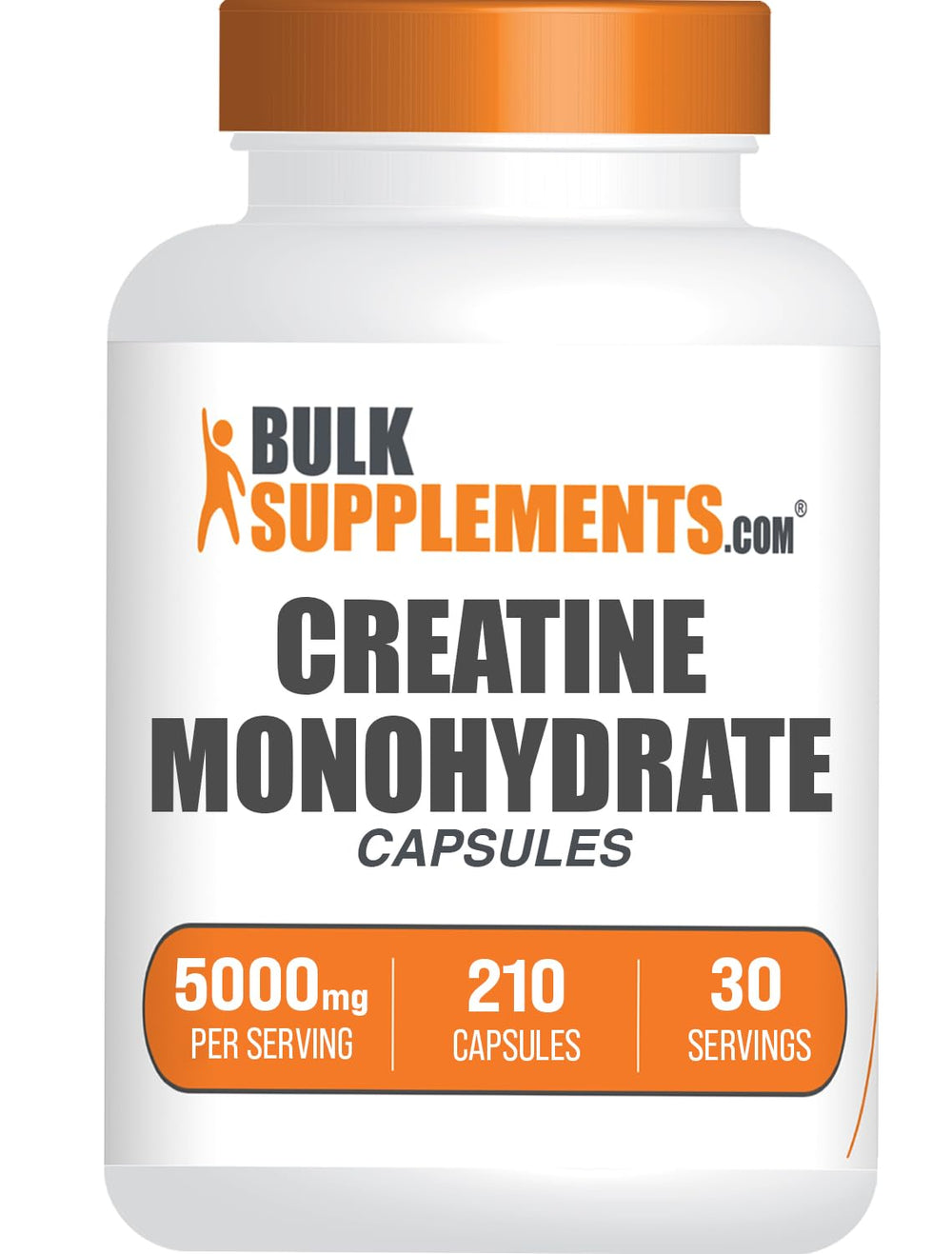 Creatine Monohydrate Capsules bottle with label