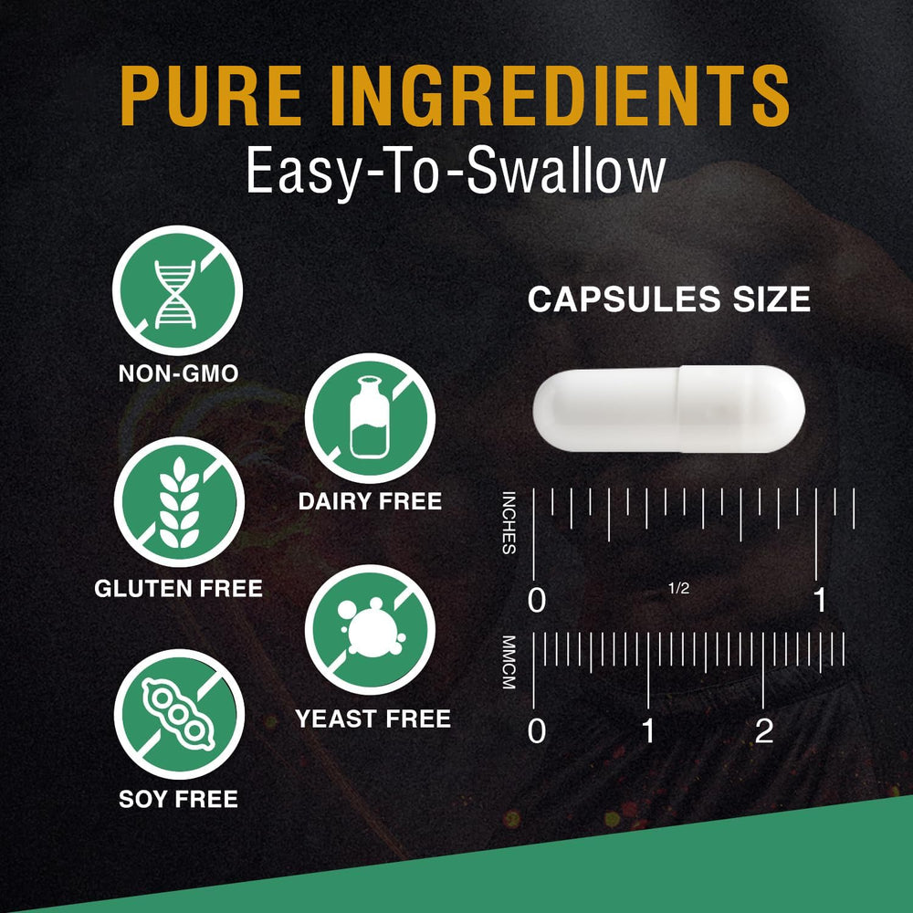 Illustration of daily serving size 7 capsules (5 g)