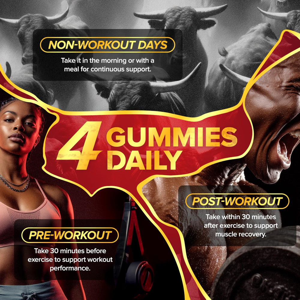 Gummies and label showing vegan, non-GMO, gluten-free attributes