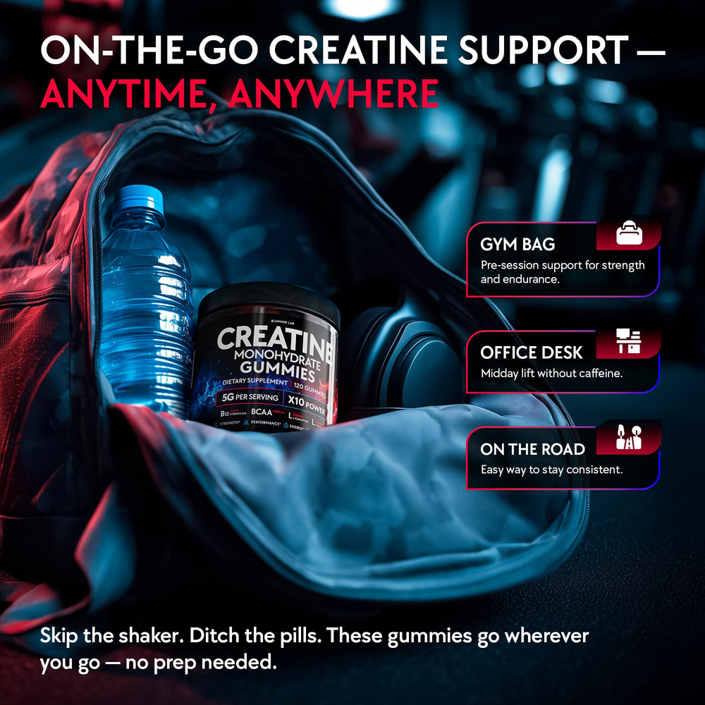 Bottle packaging for Creatine Monohydrate Gummies Complex 5000 MG