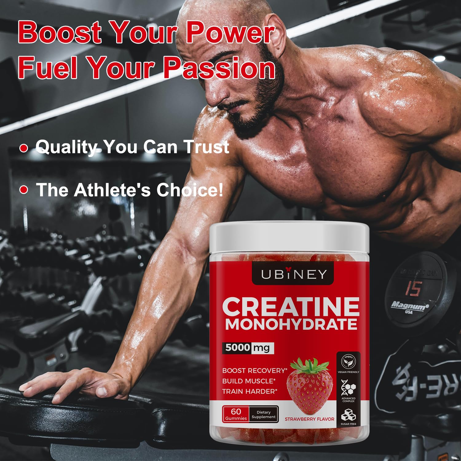 Nutrition facts panel for Creatine Monohydrate Gummies