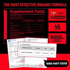 Back of bottle showing nutrition facts and ingredients