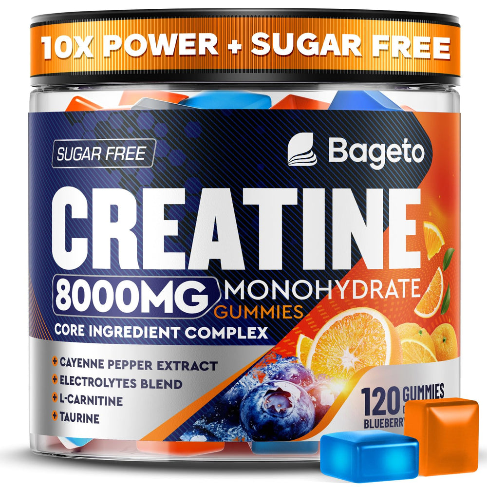 Berry-flavored Creatine Monohydrate Gummies 8000mg – 120 count bottle