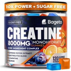 Berry-flavored Creatine Monohydrate Gummies 8000mg – 120 count bottle