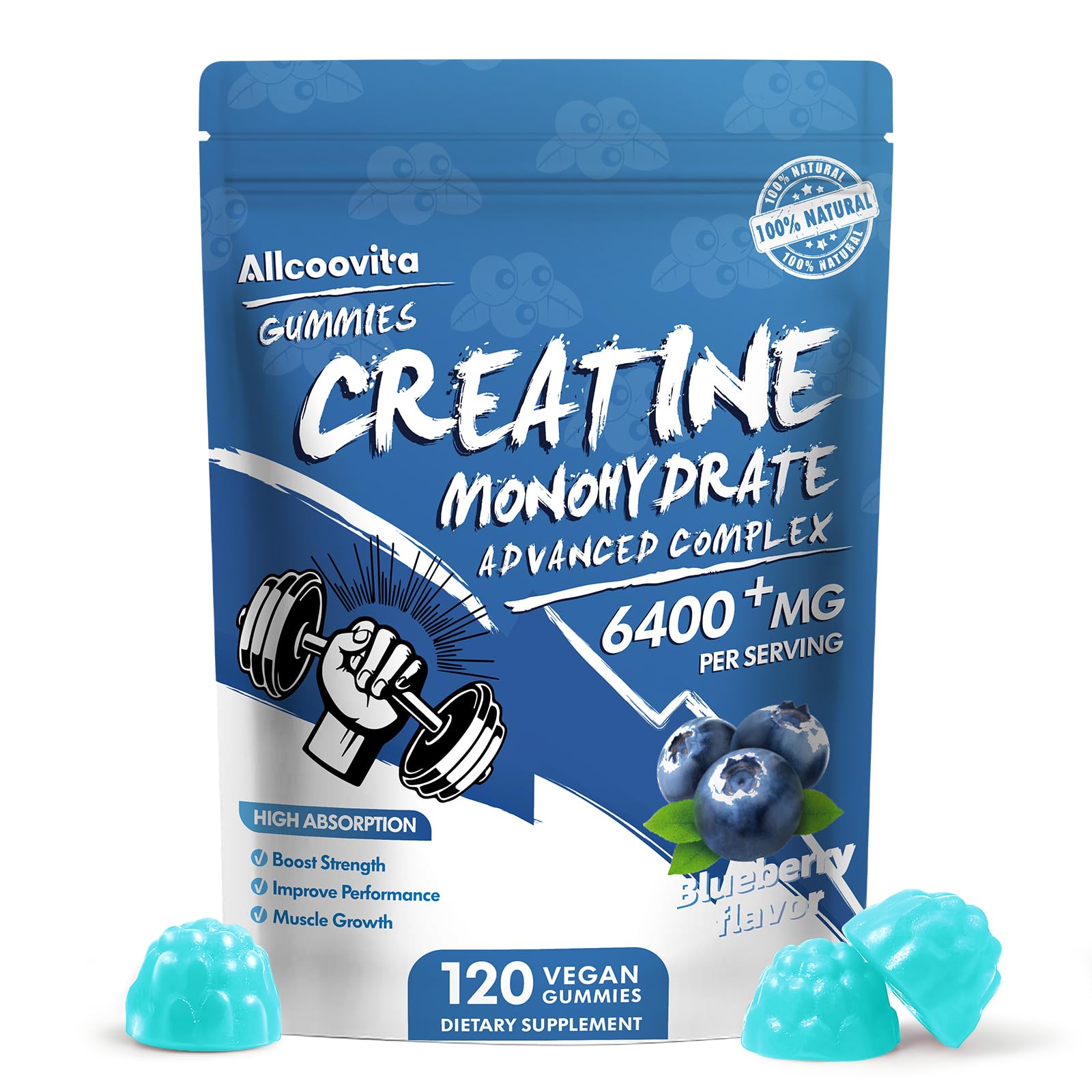 Brand logo and blueberry-themed packaging design