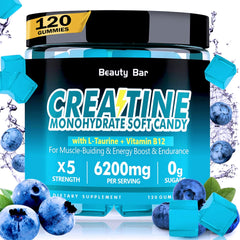 Blueberry Creatine Monohydrate Gummies bottle with 120 count