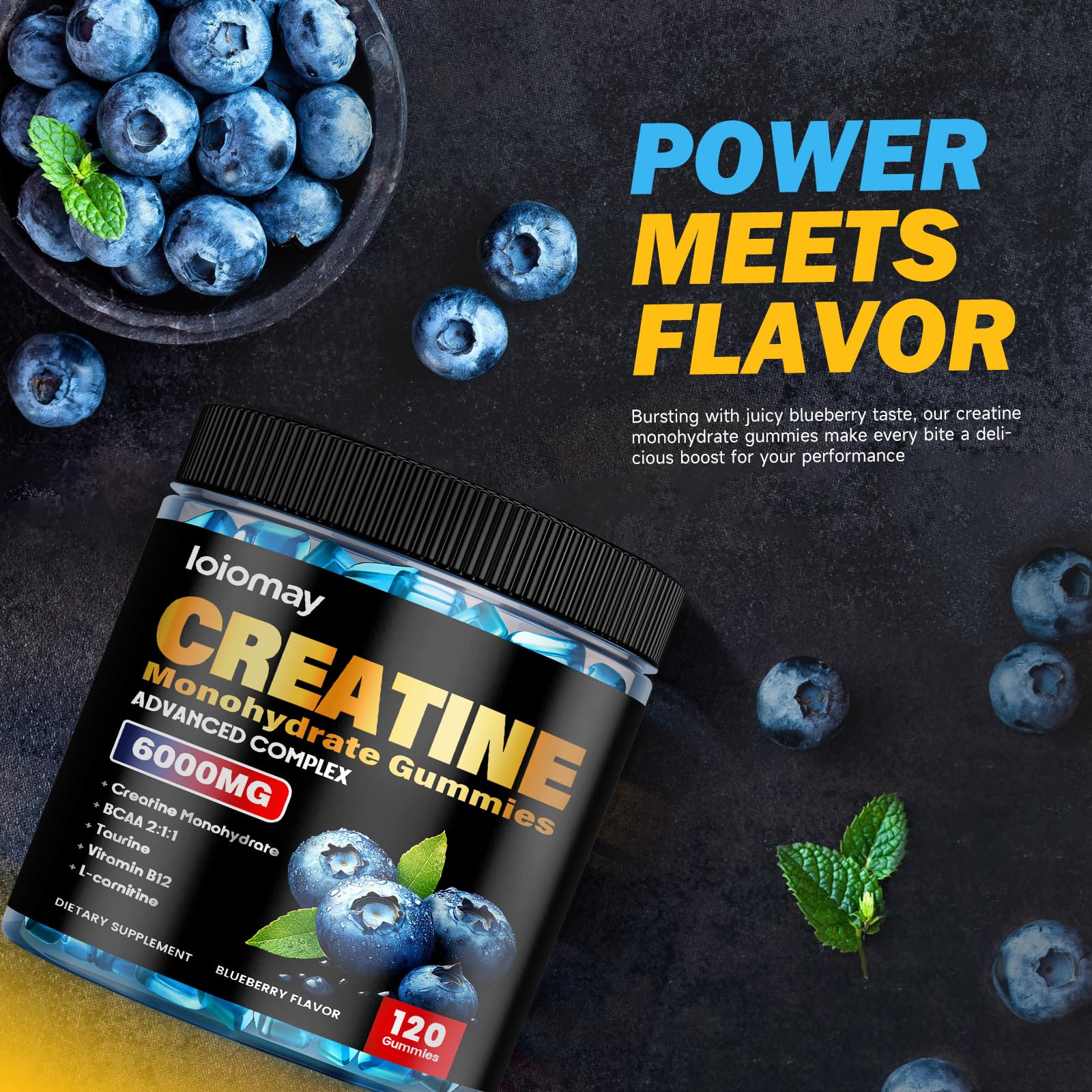 Creatine Monohydrate Gummies ingredients — BCAA, Taurine, L-Carnitine