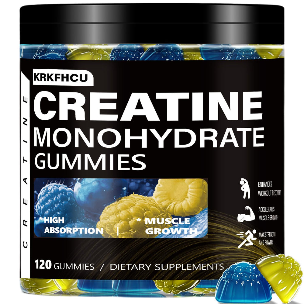 Front view of Creatine Monohydrate Gummies bottle