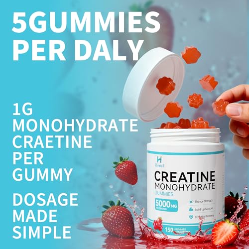 Front view of Creatine Monohydrate Gummies bottle