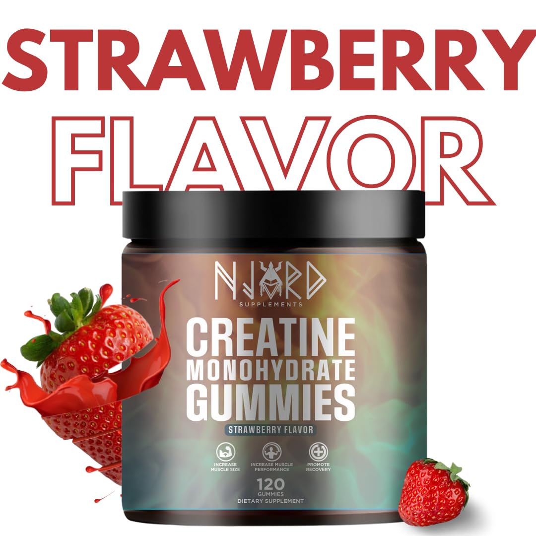 Strawberry-flavored Creatine Monohydrate Gummies