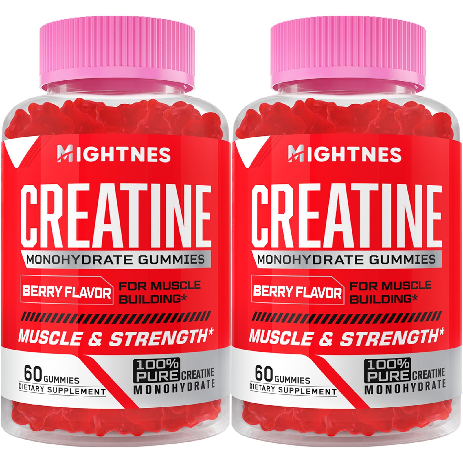 Hero shot of Creatine Monohydrate Gummies bottle