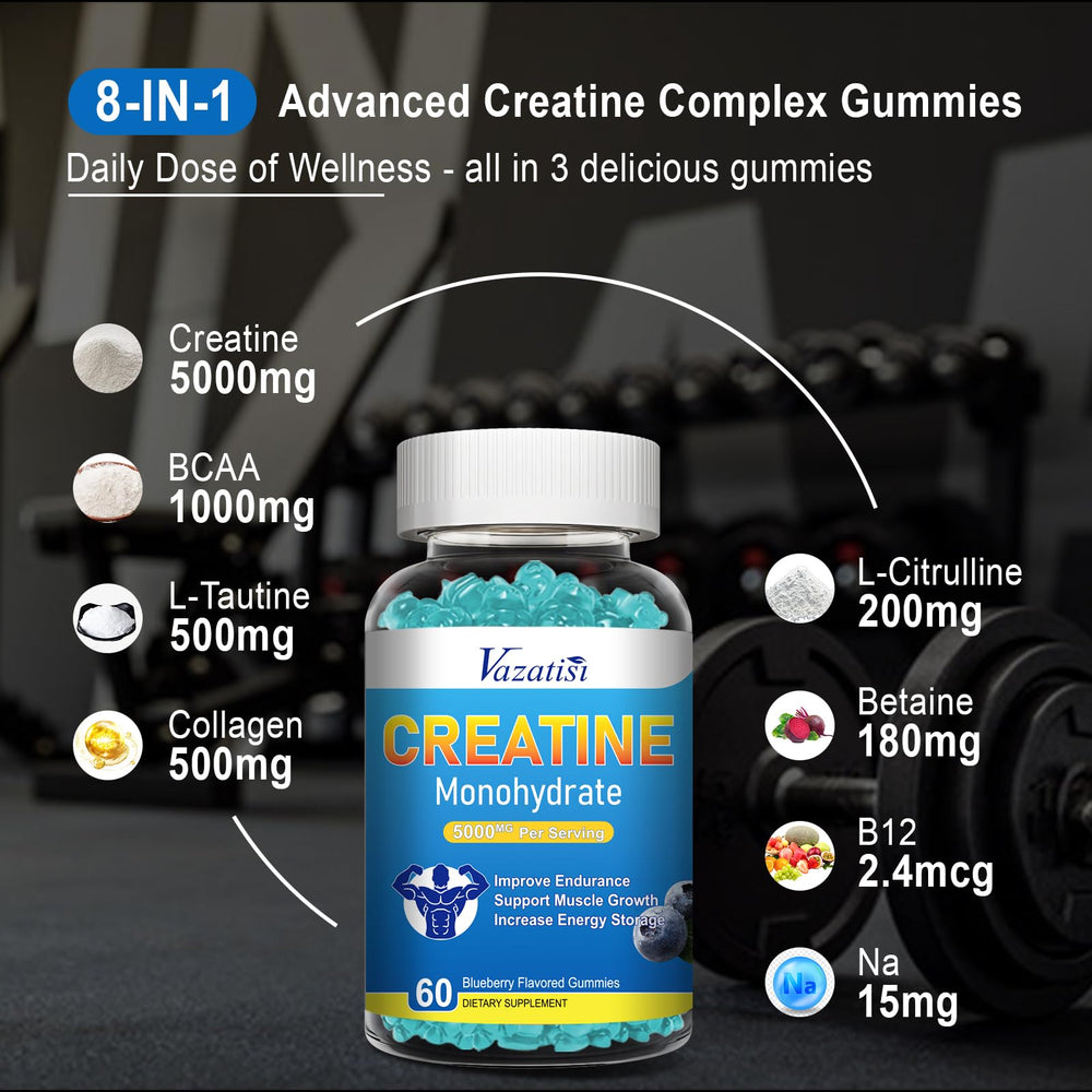 Ingredients label showing creatine, collagen, BCAA and more