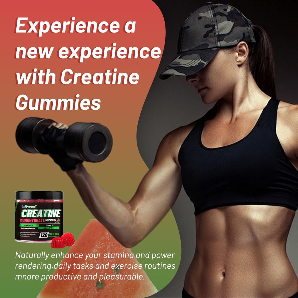 Supplement facts label for Creatine Monohydrate Gummies